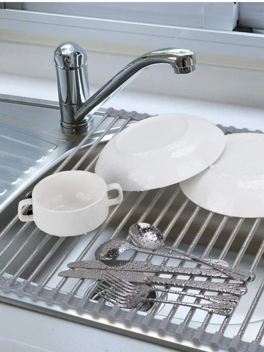 Трубчатая сушилка для посуды на умывальник